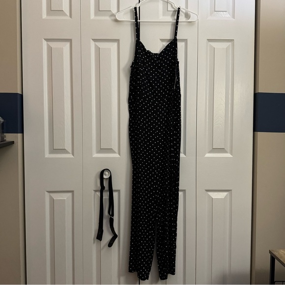 Old Navy black/white polka dot jumpsuit - Picture 3 of 4